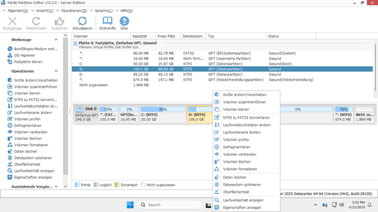 Partitionsmanager Server